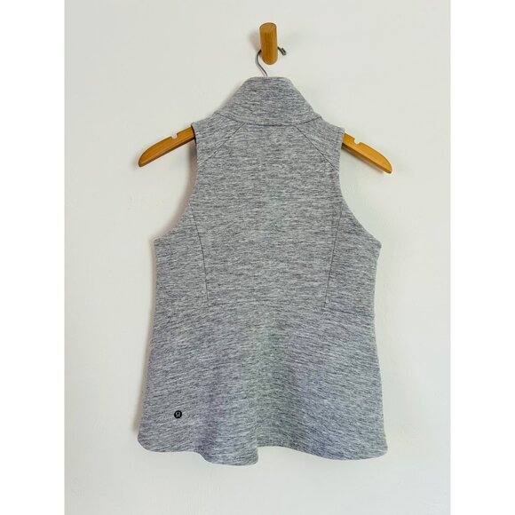 Lululemon Going Places Heathered Grey Women's Vest Sz 4 - Picture 9 of 12